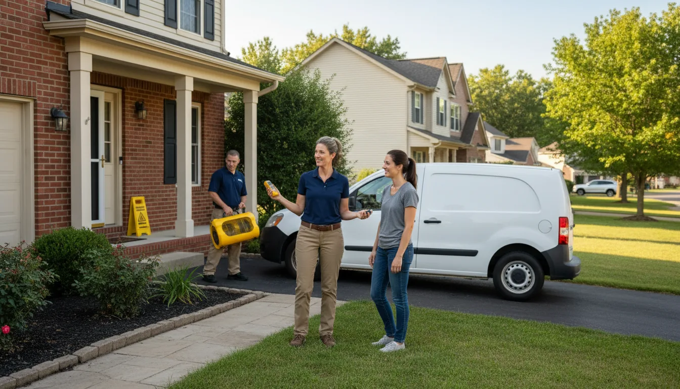 Residential water damage restoration in Polkville, NC